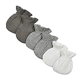 Burt's Bees Baby Baby Set Of 3 Organic Mitts, charcoal multi, One Size