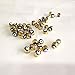 Mystart 50 Pieces Gold Plated 5mm Alloy Enamel Evil Eye Beads Charms for DIY Bracelet Crafts (Royal Blue)
