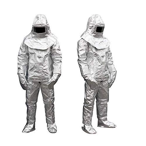 Hukoer Aluminum Foil 1000 Degree heatproof radiation proof inflaming retarding suit Full set