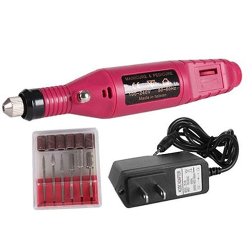 xxiaoTHAWxe Electric Nail Drill, Portable Electric Nail Drill File Manicure Pedicure Machine Salon Polish Tool