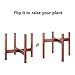 Mkono Plant Stand Mid Century Wood Flower Pot Holder (Plant Pot NOT Included) Modern Potted Stand Indoor Display Rack Rustic Decor, Up to 12 Inch Planter, Brown