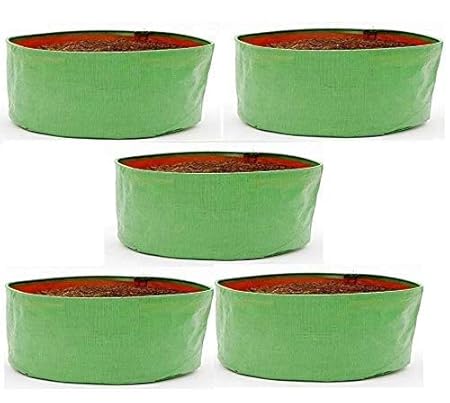 COIR GARDEN HDPE Grow Bag, 18x9 inch, 5 Piece