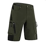 Cycorld Men's Water Repellent MTB Baggy Cycling Shorts, Loose-fit Bicycle Biking 1/2 Pants, Outdoor Sports Leisure Bottoms