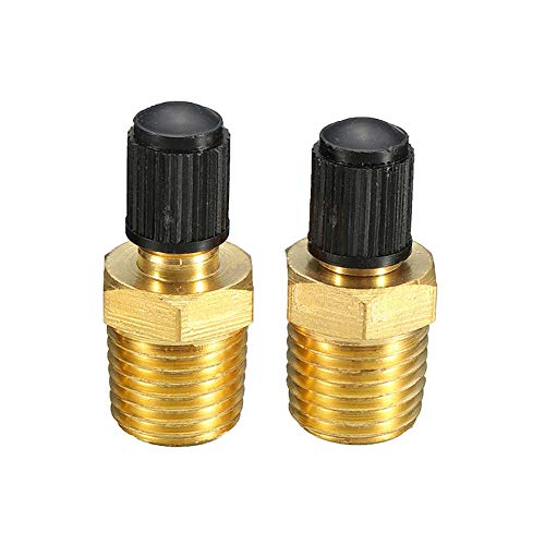 Air Compressor Valve,Automobile Pneumatic Valve Core with Sealing Caps for Air Compressor Tank Filling(1/4 NPT)
