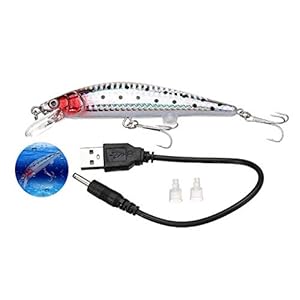 Gwfish Leurre Usb Led Vibrant Rechargeable, Appâts De Pêche Twitching Swimbait Rechargement Douce Vacillante Mini…