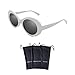 SOXICK Clout Goggles Set with Soft Cases- Kurt Cobain Oval Sunglasses White, Black, Red