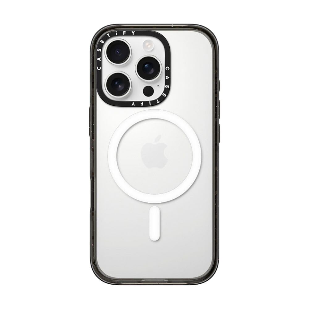 Photo 1 of CASETiFY Impact iPhone 16 Pro Case [4X Military Grade Drop Tested / 8.2ft Drop Protection/Compatible with Magsafe] - Clear Black