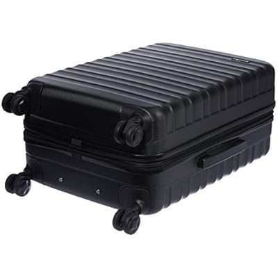 AmazonBasics Set of 3 (55 cm + 68 cm + 78 cm) Black Hardsided Trolley