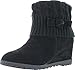 Bella Marie Marisa-11 Women's alond toe wedge heel sweater shaft and opening with bow decor suede boots