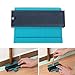 WREOW Contour Gauge Duplicator Plastic Ruled Contour Copy Duplication Gauge，Woodworking Shape Tracing Template Measuring Tool for Winding Pipes,Circular Frames,Ducts and Irregular Shapes Objects