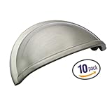 Amerock BP53010-G10-10PK 3-Inch Satin Nickel Cup Cabinet Hardware Pull, 10 Pack