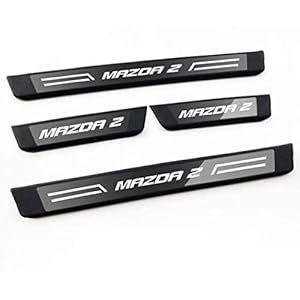 4 stks Rvs Auto Instaplijsten Protector voor Mazda 2 2015 2016 2017 2018 2019, Scuff Guard Antislip Pedaal Styling…