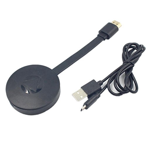 For Miracast Chromecast 2 Digital HDMI Media Video Streamer 3nd Generation 2017 (Black, A)