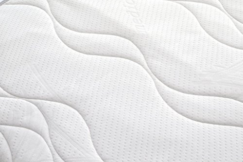 [- AmazonBasics Memoryschaum-Matratzenauflage mit Medicott-Material, Eierschalenprofil, 90 x 200 cm