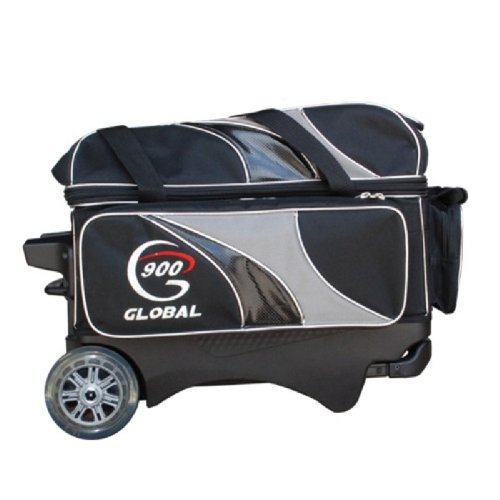 900 Global 2-Ball Deluxe Roller Bowling Bag, Black/Gray