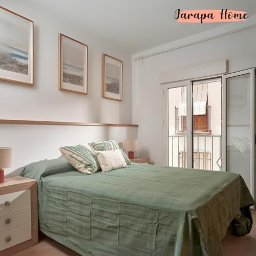 Jarapa Home Made with love Summer Bedspread and Bedspread Multipurpose for Sofas, White Bedspreads, Multi-purpose Blankets, Sofa Cover, Durable and Quality Fabric, Made in Spain