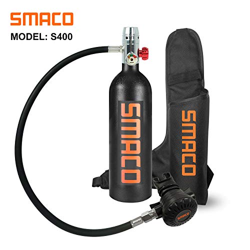 SMACO S400 Scuba Diving Tank Equipment, Mini Scuba Dive Cylinder with