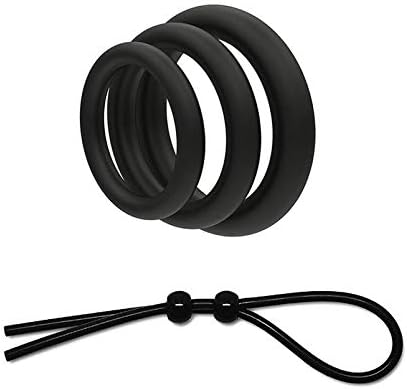 4 pcs Male Strengthen Ring, Super Soft Silicone Ring for Men, Multi Function Adjustable Fitness Rings for Enhancer Time