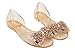 MayBest Women Summer Bling Bowtie Peep Toe Jelly Sandal Flat Shoes