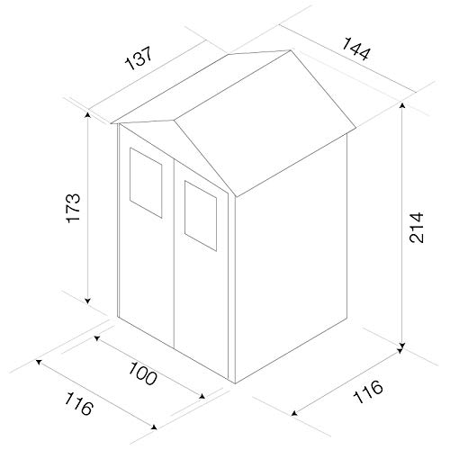 Gardiun KSP38225 - Tuscany Evo 120, 2 Türen, 2 m², 137 x 144 x 214 cm – Bild 5