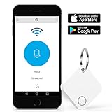 Bluetooth Key Finder, DinoFire Phone Finder Wallet Locator Finder, IP66 Waterproof Bluetooth Item Key Finder Anti Lost Alarm with Selfie Shutter for Apple iOS and Android Phone Tablet (White)
