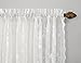 No. 918 Alison Floral Lace Sheer Rod Pocket Curtain Panel, 58