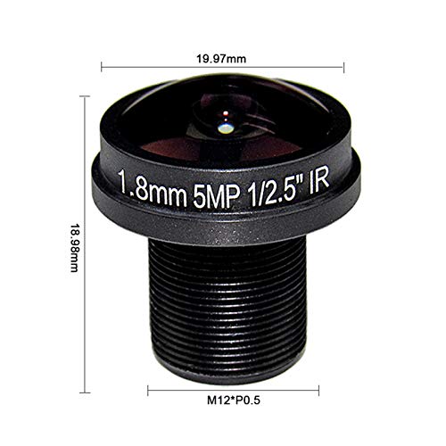 SSXPNJALQ 1,8mm Linse CCTV-Objektiv Fisheye IR M12 CCTV-Kamera-Objektiv 5megapixel HD-Fit Für HD-IP-Kamera 180D Breiter… – Bild 3