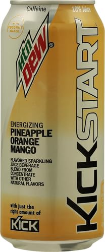 MOUNTAIN DEW KICKSTART , PINEAPPLE ORANGE MANGO, 16 FL OZ