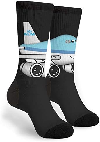 Cute Aeroplane Funny Dress Socks For Men And Women