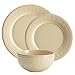 Rachael Ray Cucina Dinnerware 16-Piece Stoneware Dinnerware Set, Almond Cream