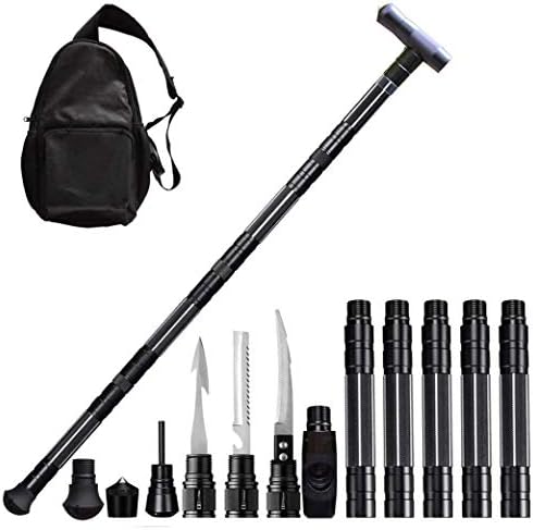 ITTA Multi-Purpose Trekking Pole Outdoor Crutches Walking Poles Camping Defense Stick Safety Multi-Functional Home Rod Hiking Survival Tool (41.7 inches/106 cm)