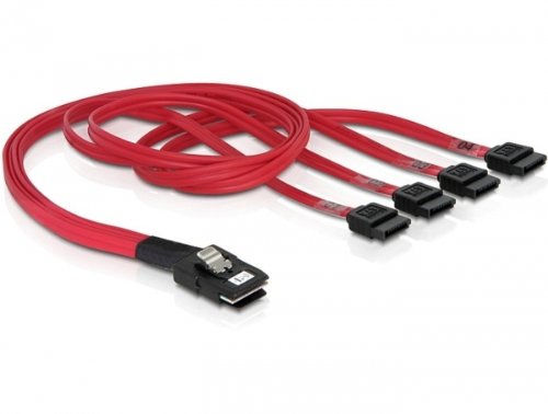 Delock Mini SAS Cable 36 Pin to 4 x SATA 50 cm