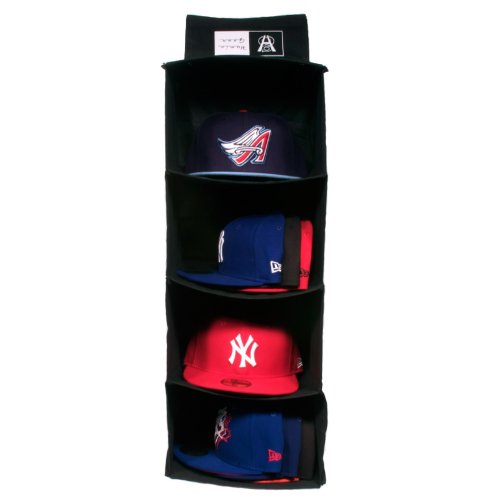 Homie Gear Storage Case Hat Rack 4 Wide Shelves, Caps and Hats