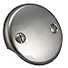 Plumb Pak K826-11DSBN Universal Bathtub Drain Two Hole Overflow Face Plate with Screws, Brushed Nickel