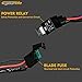 Wiring Harness,Eyourlife LED Light Bar Wiring Harness Kit 180W 12V 40A Fuse Relay On/Off Switch Relay 14AWG 12FT Length Heavy Duty Universal Fitment(2 Lead)