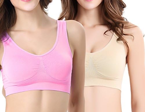 DSTANA Sports Bras for Women, Racerback Sport Bra Yoga Bra for Women Plus Size with Removable Pads