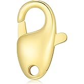 14K Gold Jewelry Clasp Necklace Extender Clasp Bracelet Extension Connector for DIY Necklace Bracelet Anklet Jewelry Making (Style 5)