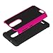 AutumnFall® Rubber Hybrid Hard Silicone Shockproof Case Cover for ZTE Z981 (Hot Pink)