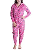 Caramel Cantina Womens One Piece Hooded PJS (Small, Christmas)