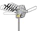 Outdoor Amplified Antenna，GET TV Antenna 150 Miles Range-360° Rotation Outdoor Digital HDTV Antenna-Wireless Remote