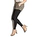 TherafirmLIGHT Women's Footless Support Tights - 10-15mmHg Compression Stockings (Black, Large)