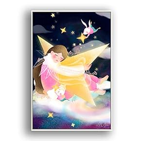 Framed Canvas Wall Art for Living Room, Bedroom Flow in The Dream Canvas Prints for Modern Home Decoration Ready to Hang - 16"x24" inches