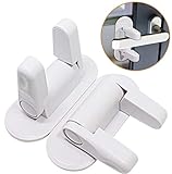 LuMart Door Lever Lock - Child Proof Doors Handles with 3M Adhesive - Child Safety Cover(2 Pack)