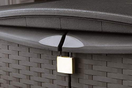 Keter 17190095 Universalschrank Rattan Style Mini Shed, Kunststoff, Schwarz Braun – Bild 4