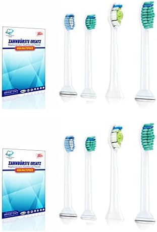 Replacement Compatible Philips Sonicare Toothbrush Heads for all ProResults Models -8Pcs Variety Mix - Multipack