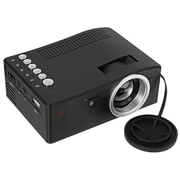 Generic UC18 Mini HD Projector 1080P TFT LCD Compact Siz eHome TV Multi-Media Player Theater Home Cinema Video Projector EU Plug - Black