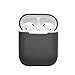 EloBeth for PodSkinz AirPods Case Protective Silicone Cover, AirPods Cover and Skins Shock Proof Protective for Apple Airpods Charging Case (Deep Gray)
