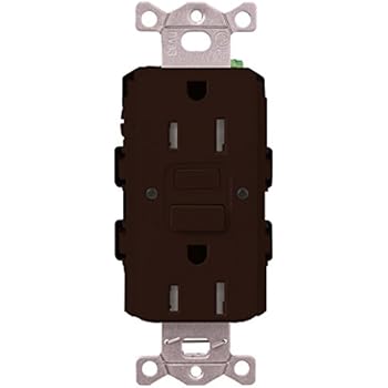 Lutron CAR-15-GFST-BR Claro 15-Amp Self-Testing Receptacle, Brown