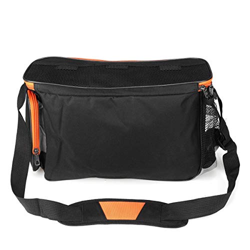 DHTOMC Angelkasten Fischen Tasche wasserdichte 1200D Oxford-Fischerei-Gerät-Beutel-bewegliche Schultertasche Schwarz… – Bild 5