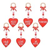 Valentine's Day Wooden Letter Heart Ornaments with